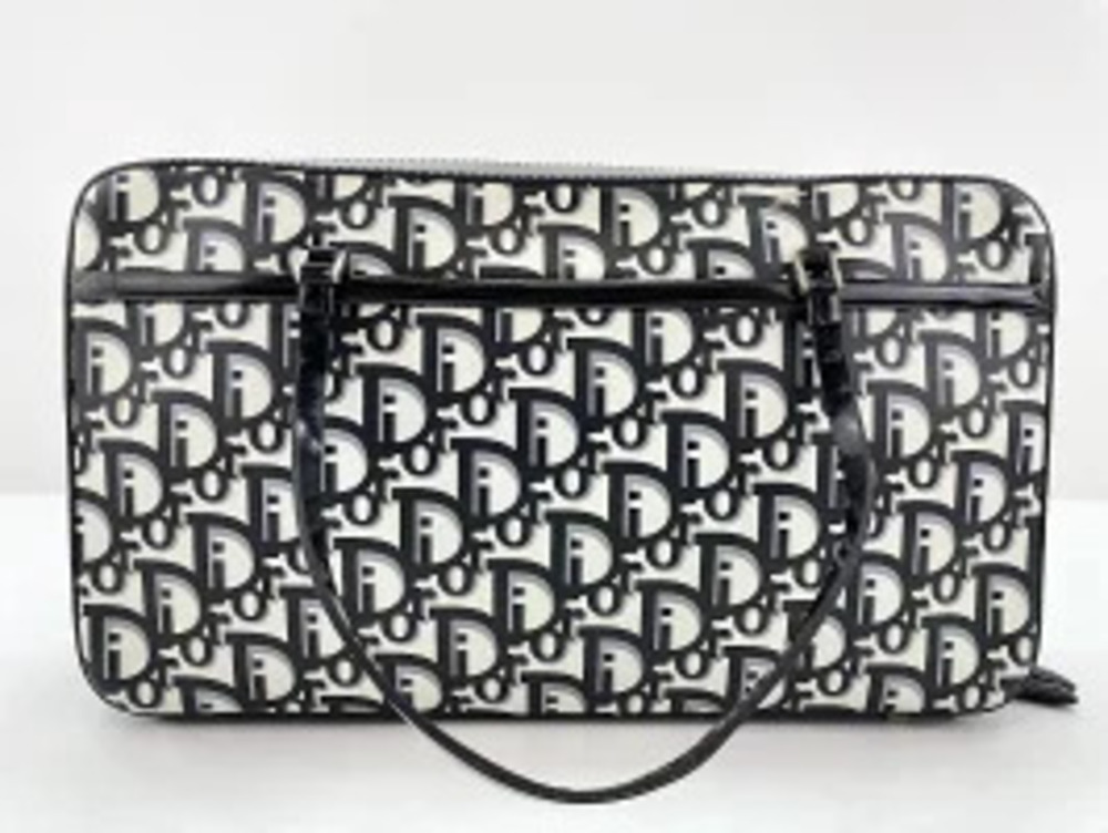 Christian Dior Patent Vernis Leather Handbag Black